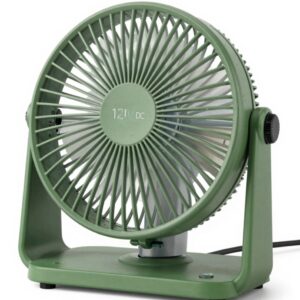 Anik Dabai 12V DC Battery Operated Table Fan – High‑Speed Silent Desktop Fan (Green)
